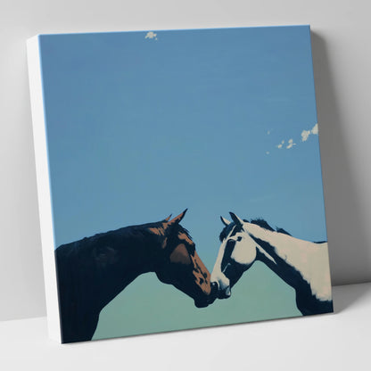Quiet Connection horse portrait canvas wall art