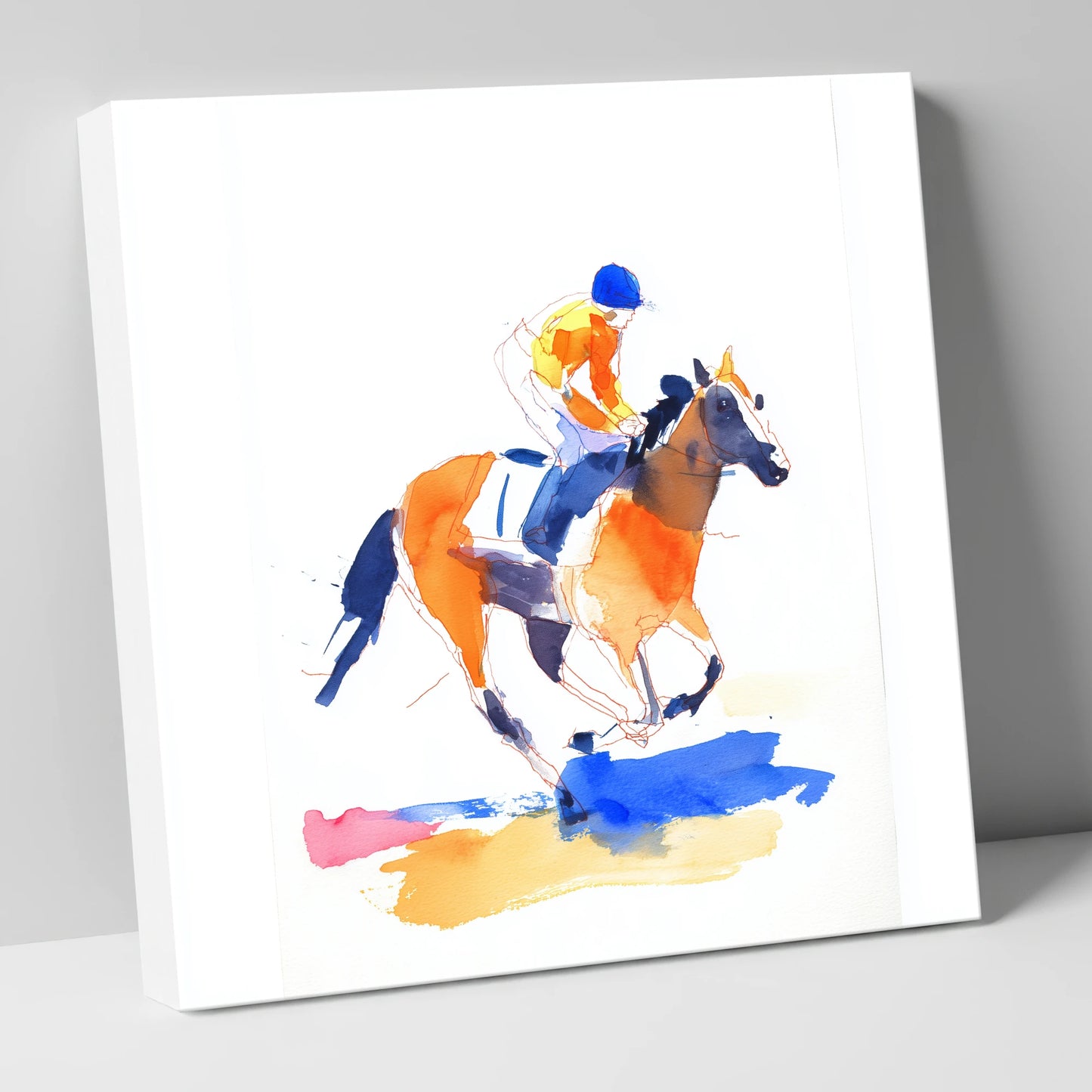 Vivid Gallop racing horse canvas wall art