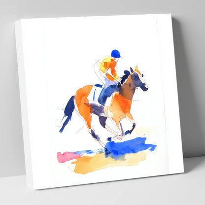 Vivid Gallop racing horse canvas wall art