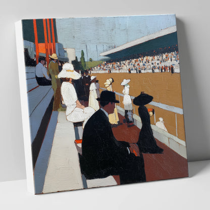 The Grandstand Spectacle racing horse canvas wall art