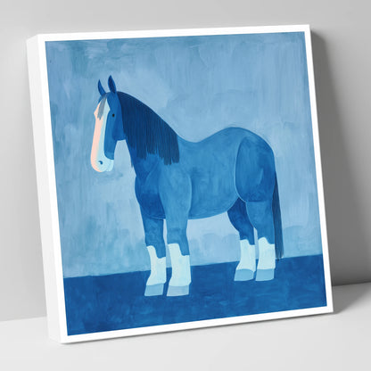 The Blue Heavy Horse horse breed canvas wall art