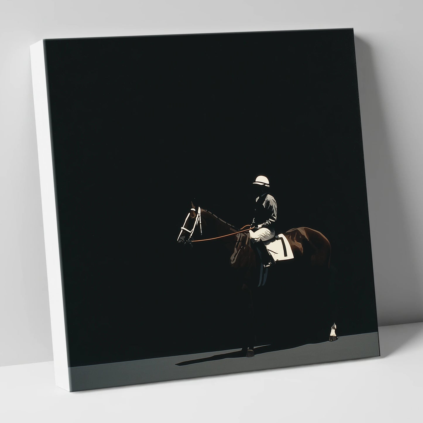 The Quiet Contender racing horse canvas wall art