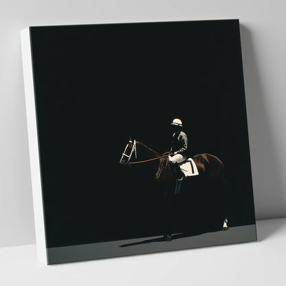 The Quiet Contender racing horse canvas wall art
