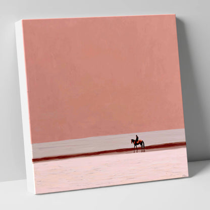 Solitary Rose Horizon horse landscape canvas wall art