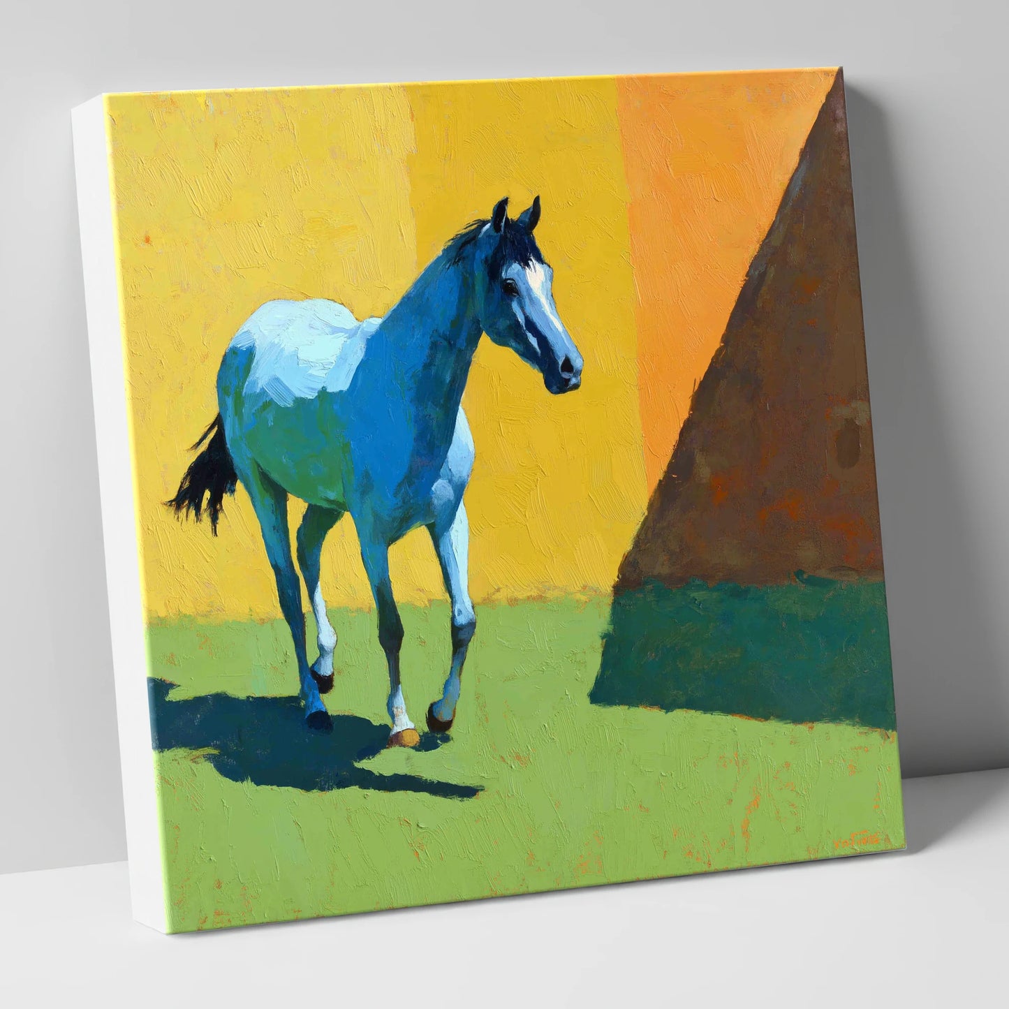 Cerulean Summer Stride horse breed canvas wall art