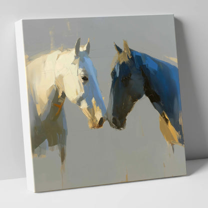 Quiet Encounter horse portrait canvas wall art