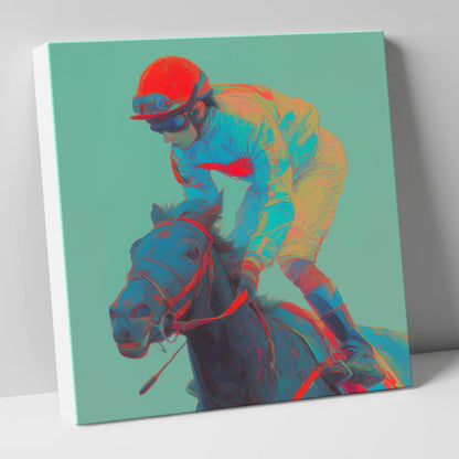 Electric Furlong racing horse canvas wall art