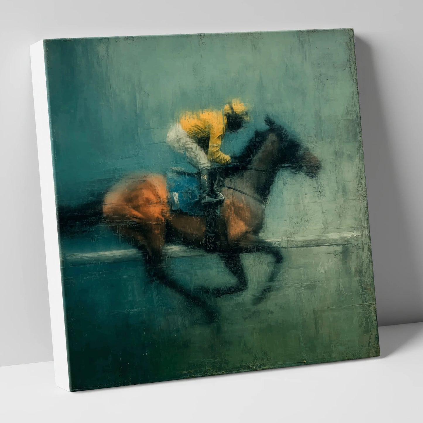 The Final Furlong racing horse canvas wall art