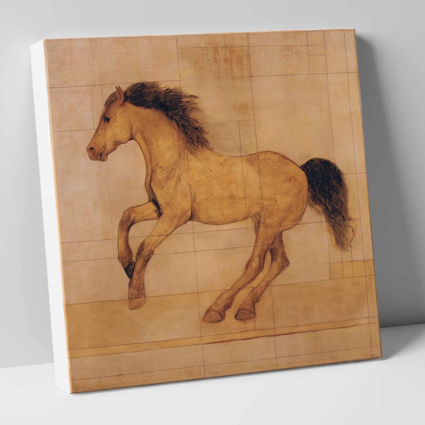 Classical Equine Study horse portrait canvas wall art