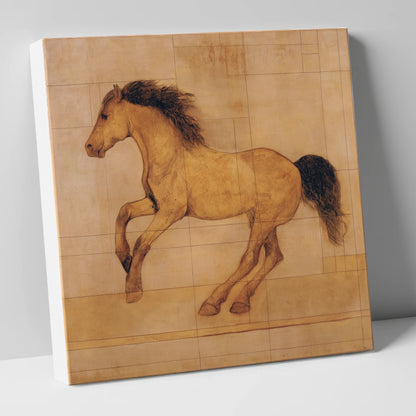 Classical Equine Study horse portrait canvas wall art