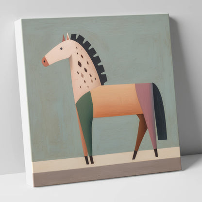 Geometric Appaloosa Form horse breed canvas wall art
