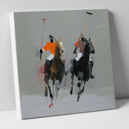 The Breakaway polo horse canvas wall art