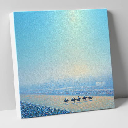 Luminous Morning Race racing horse canvas wall art