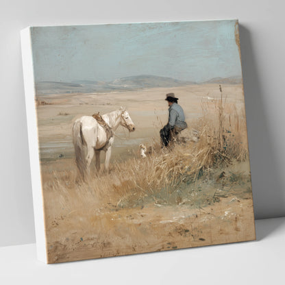 Vast Horizons horse & rider canvas wall art
