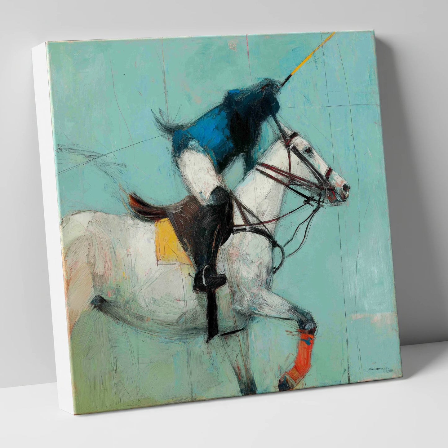 The Final Chukka polo horse canvas wall art