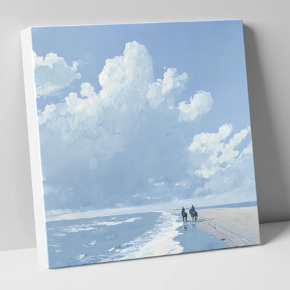 Beneath Vast Coastal Skies horse landscape canvas wall art