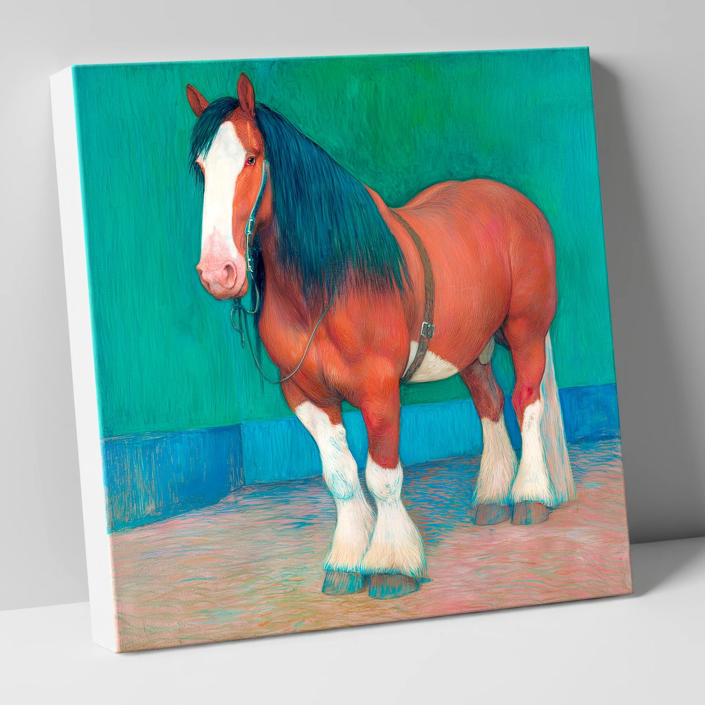 Vibrant Heavy Horse horse breed canvas wall art