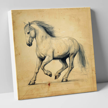 Classical Motion Study horse portrait canvas wall art