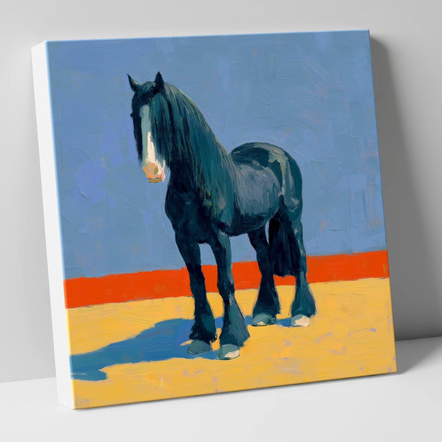 The Painted Shire horse breed canvas wall art