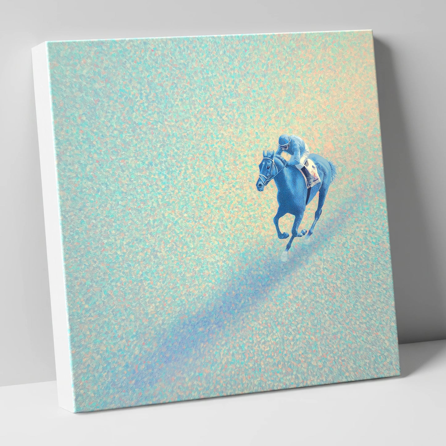 Luminous Racing Stride racing horse canvas wall art