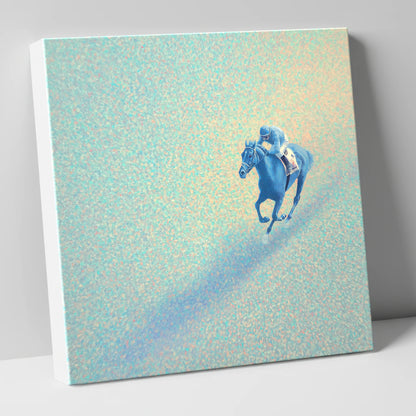 Luminous Racing Stride racing horse canvas wall art
