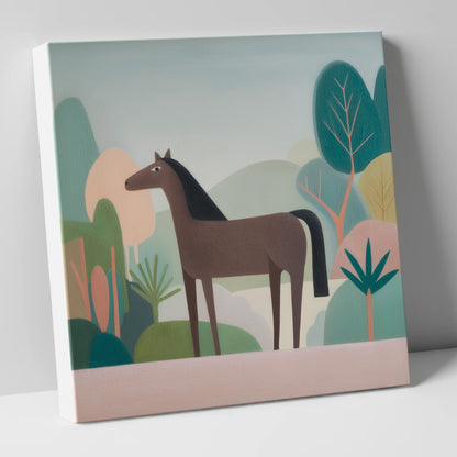 The Quiet Valley horse breed canvas wall art