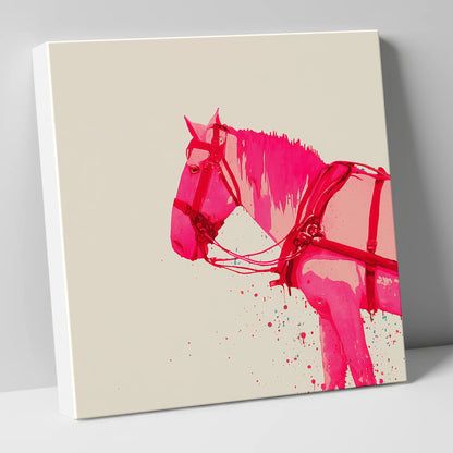 Vibrant Harness Profile working horse canvas wall art