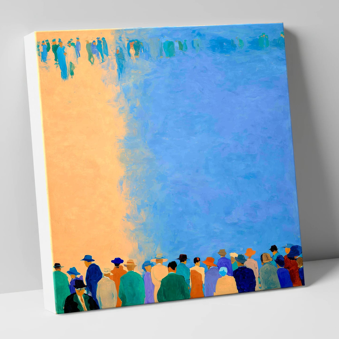 Waiting for the Field racing horse canvas wall art