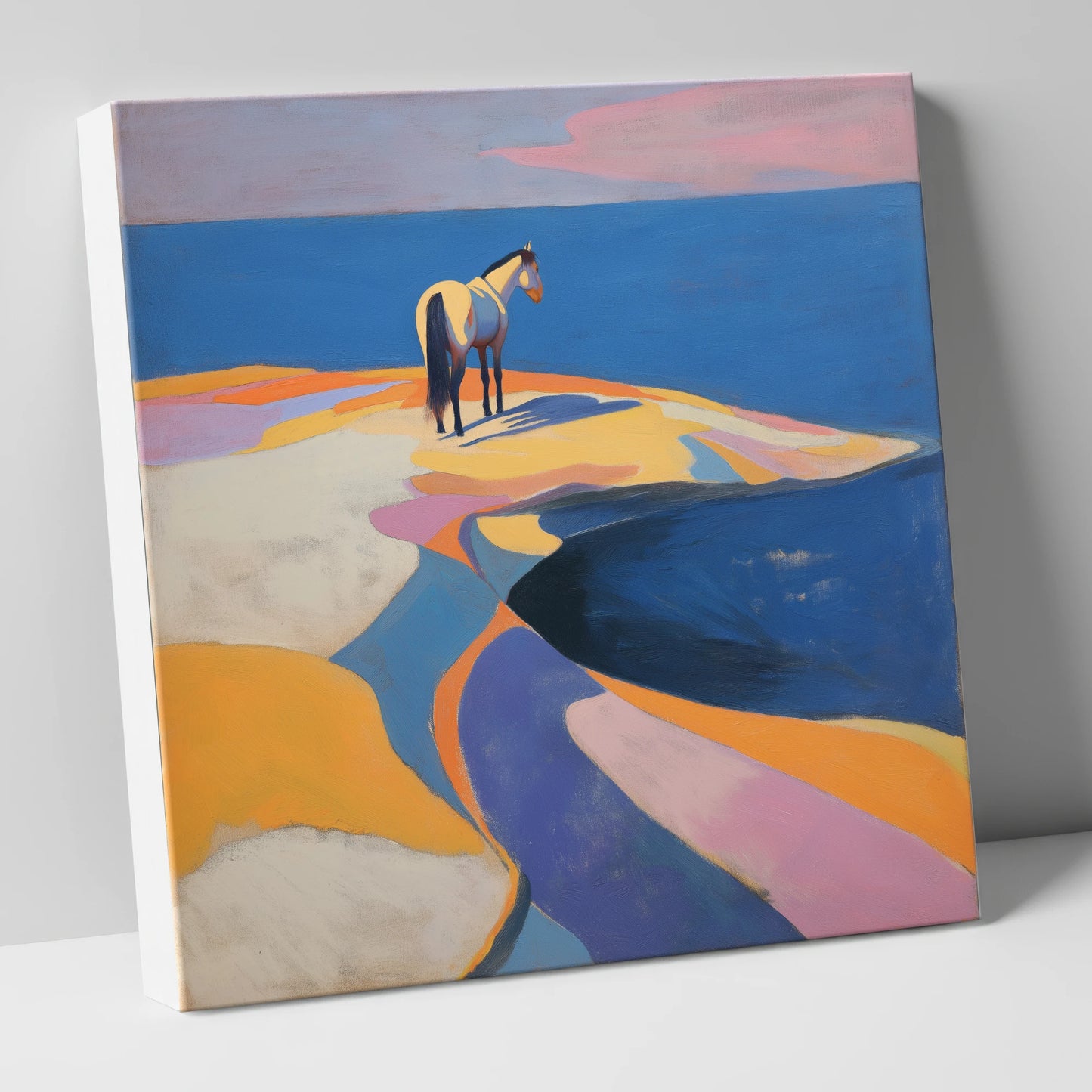 Sentinel by the Sea horse landscape canvas wall art