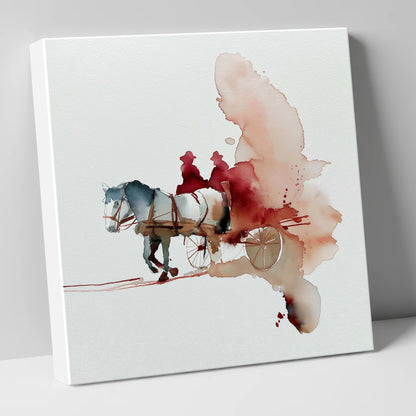 Crimson Passage working horse canvas wall art