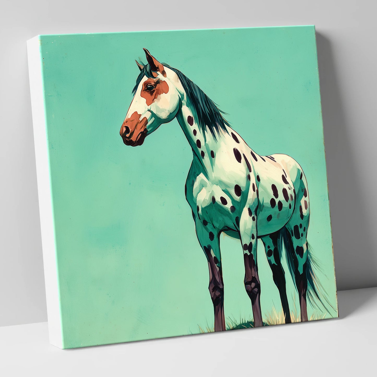 Striking Spotted Appaloosa horse breed canvas wall art