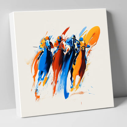 The Final Furlong racing horse canvas wall art