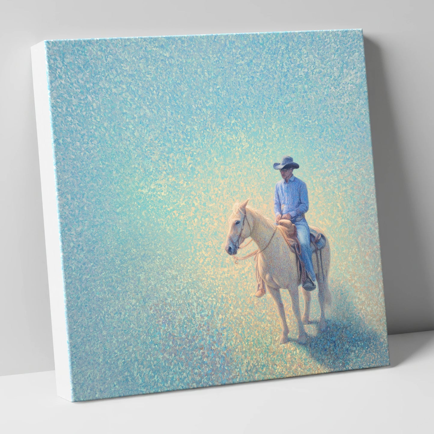 Luminous Solitude western horse canvas wall art