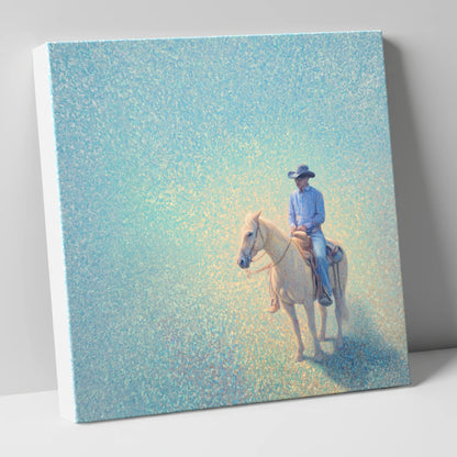 Luminous Solitude western horse canvas wall art