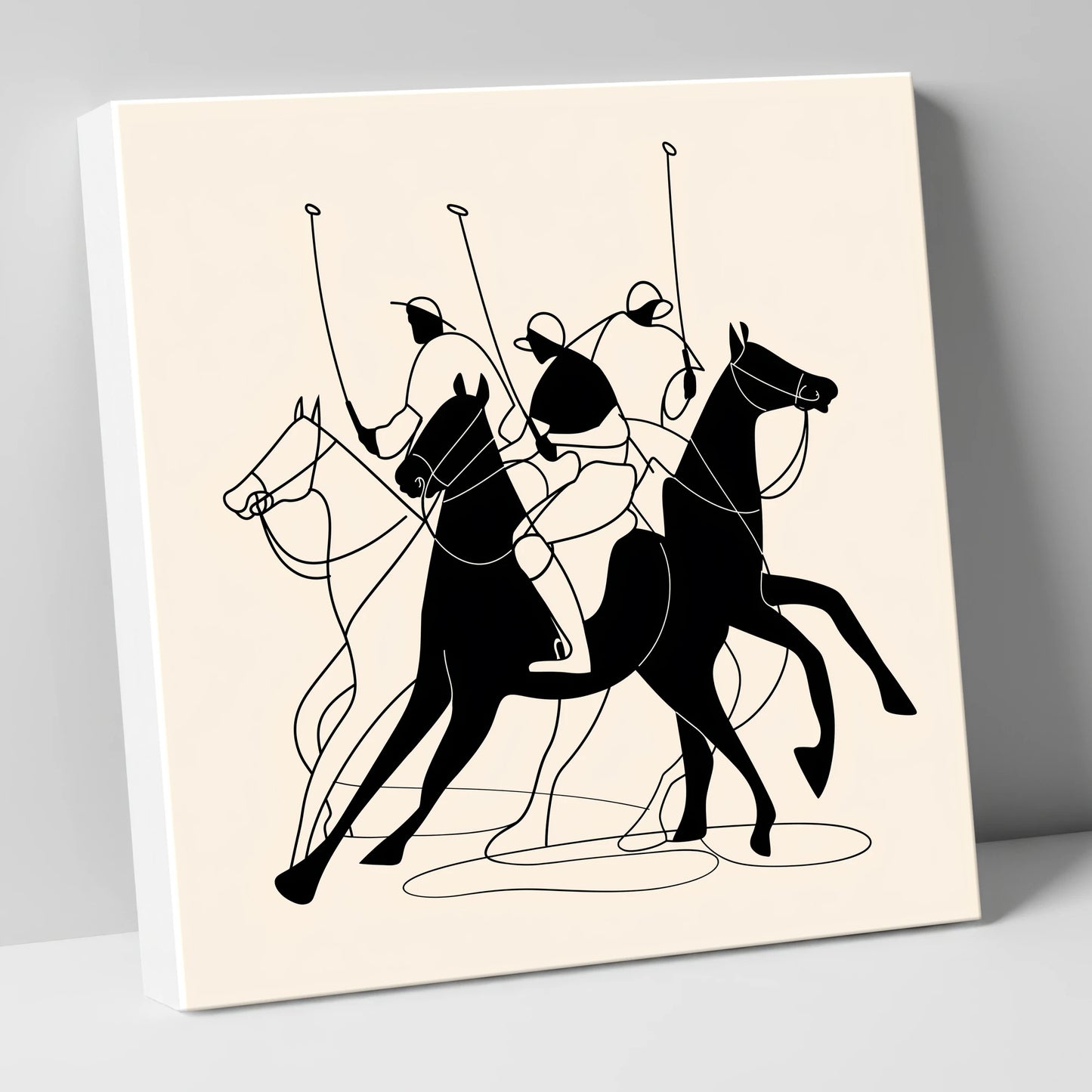 Dynamics of the Match polo horse canvas wall art