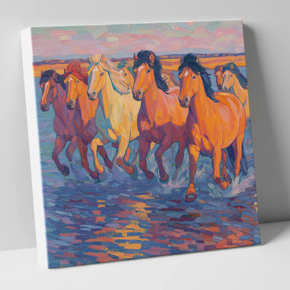 The Painted Tide horse landscape canvas wall art