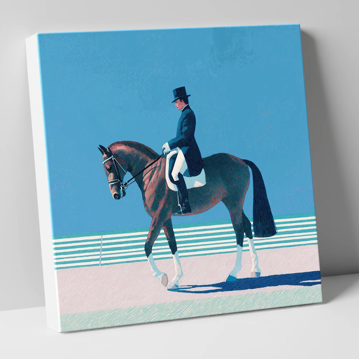 Classical Dressage Elegance dressage horse canvas wall art