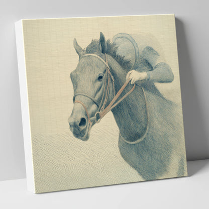 Quiet Precision racing horse canvas wall art