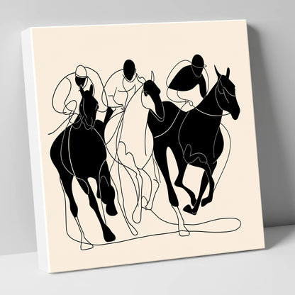 The Racing Line racing horse canvas wall art