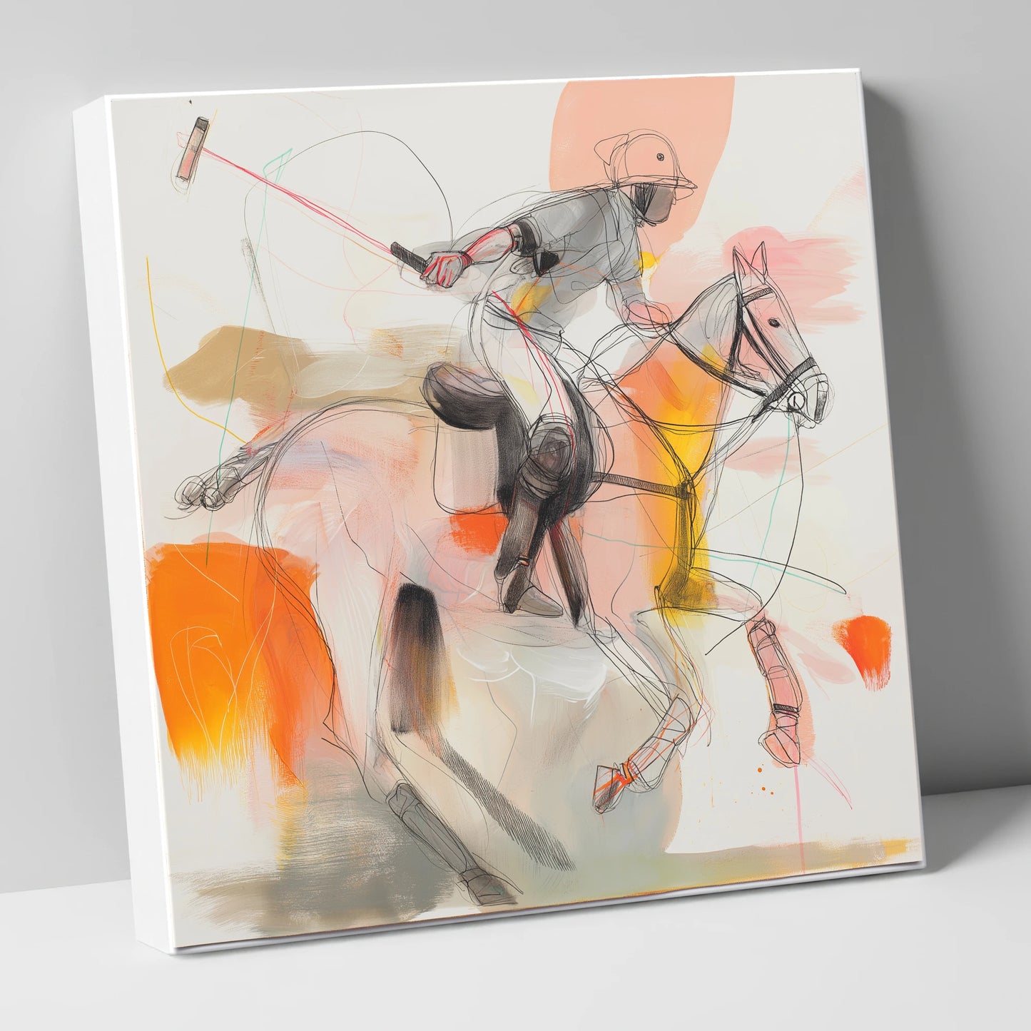 Dynamic Polo Swing polo horse canvas wall art