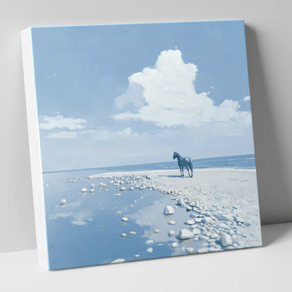 The Solitary Shore horse landscape canvas wall art