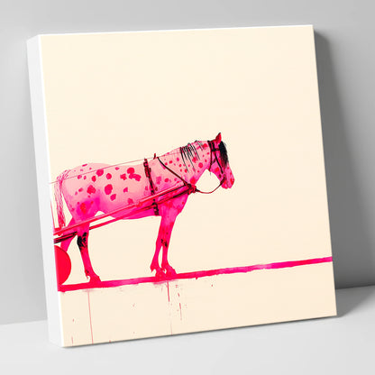 Vibrant Spotted Harness working horse canvas wall art