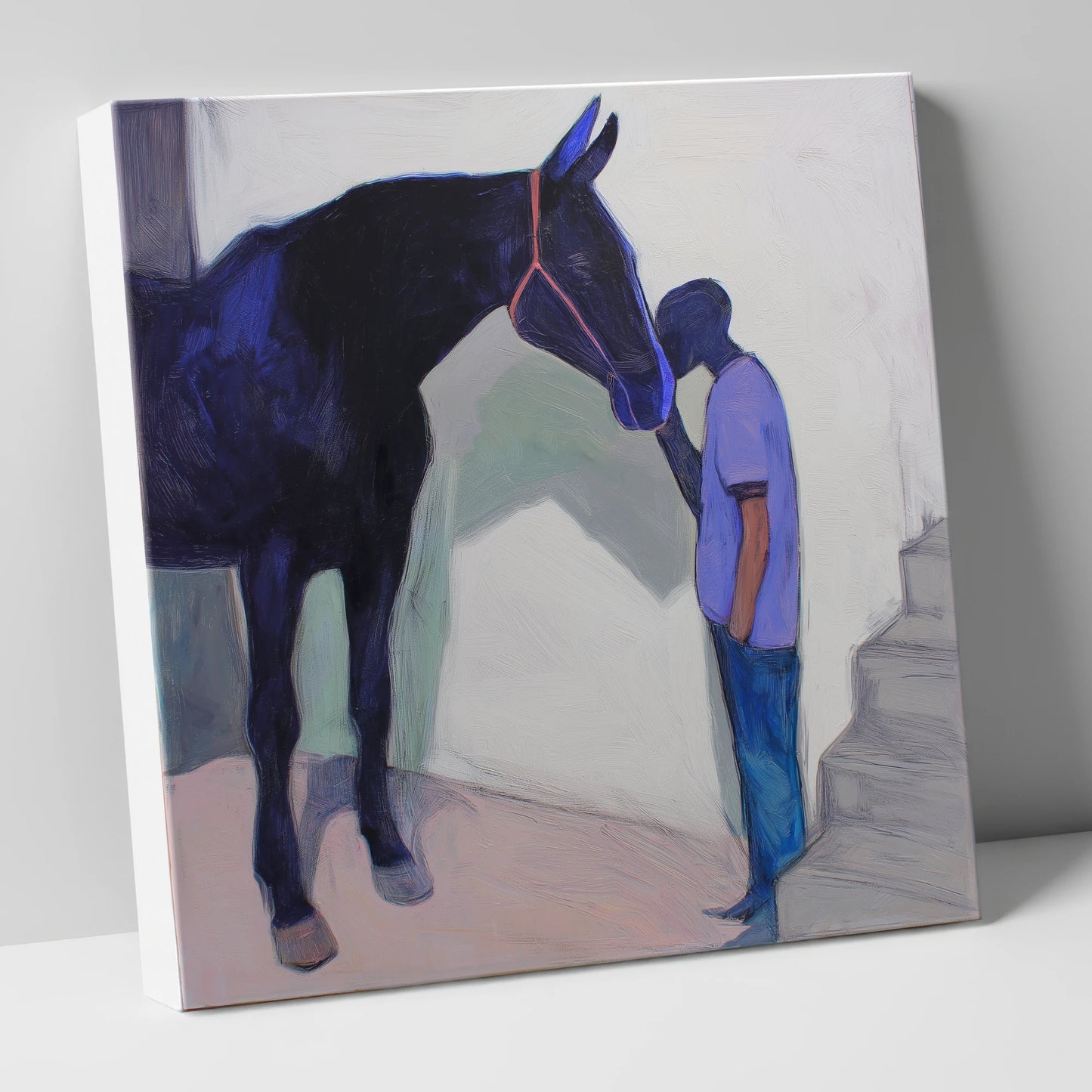 Silent Communion horse & rider canvas wall art