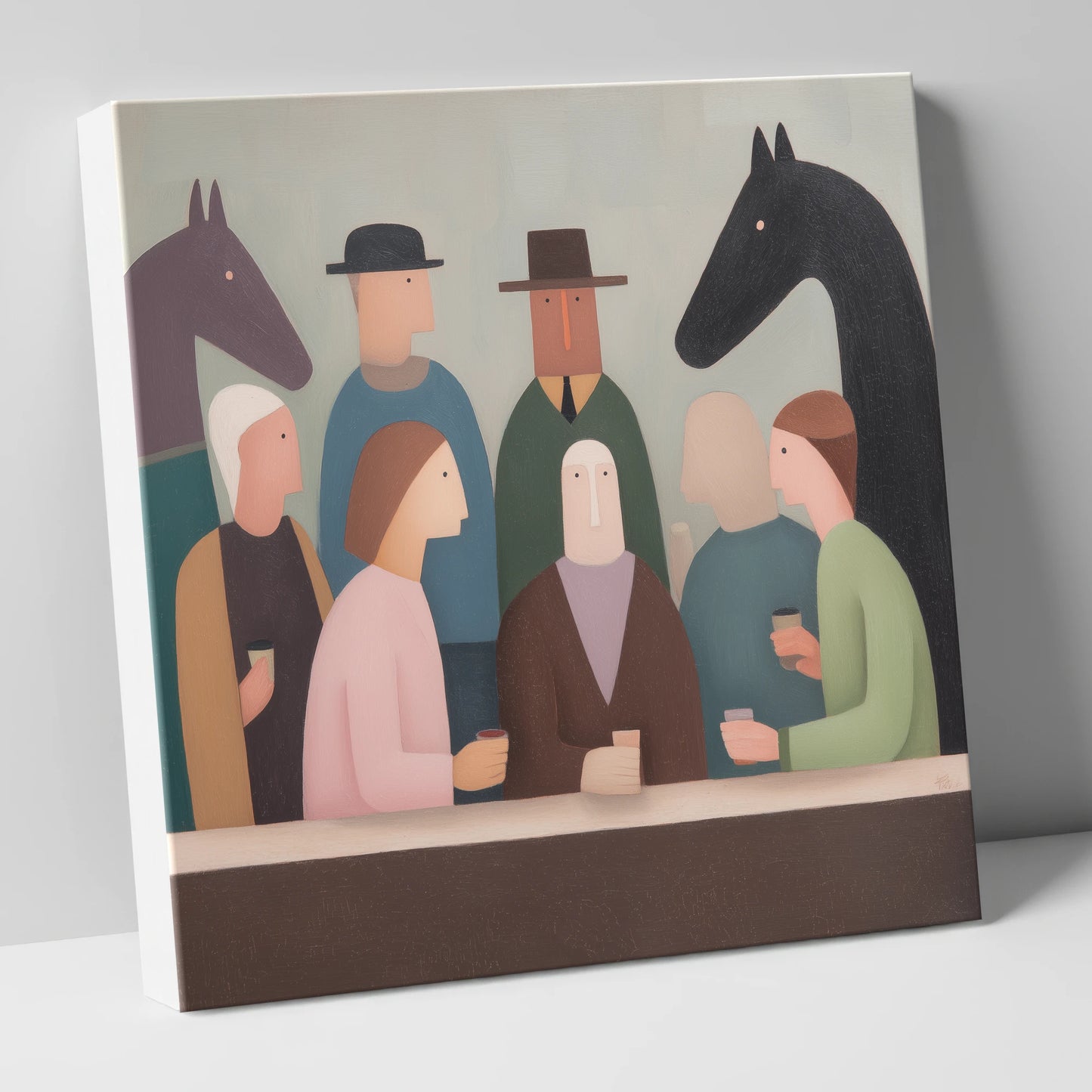 After the Last Race racing horse canvas wall art