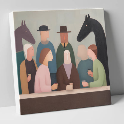 After the Last Race racing horse canvas wall art