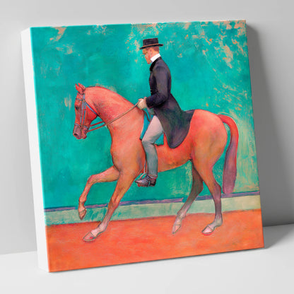 The Emerald Passage dressage horse canvas wall art