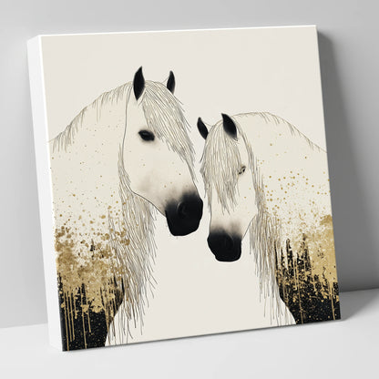 Gilded Companions horse landscape canvas wall art