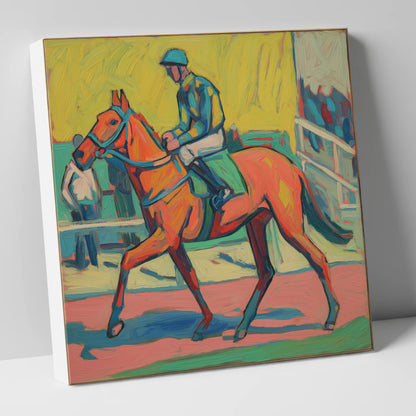 The Bold Contender racing horse canvas wall art
