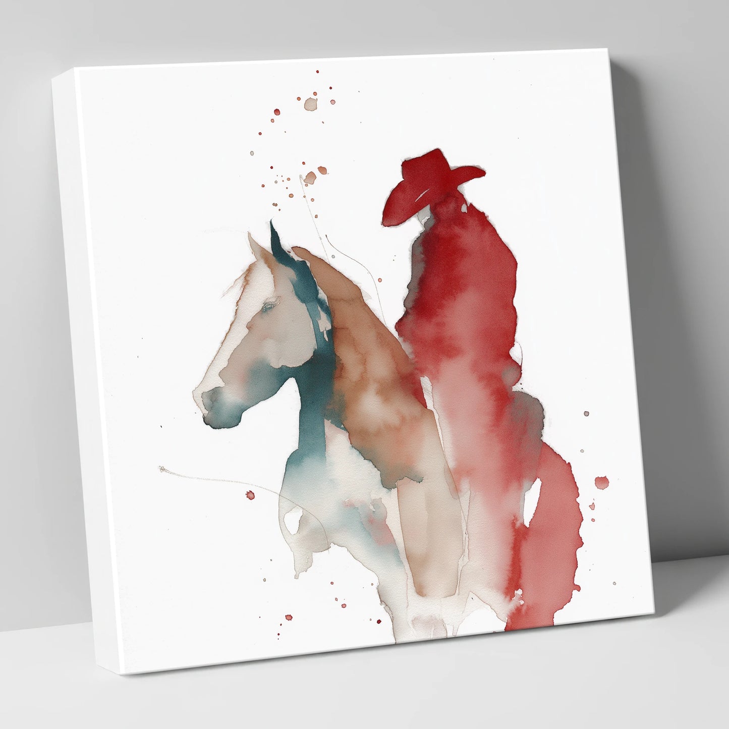 Crimson Western Spirit western horse canvas wall art