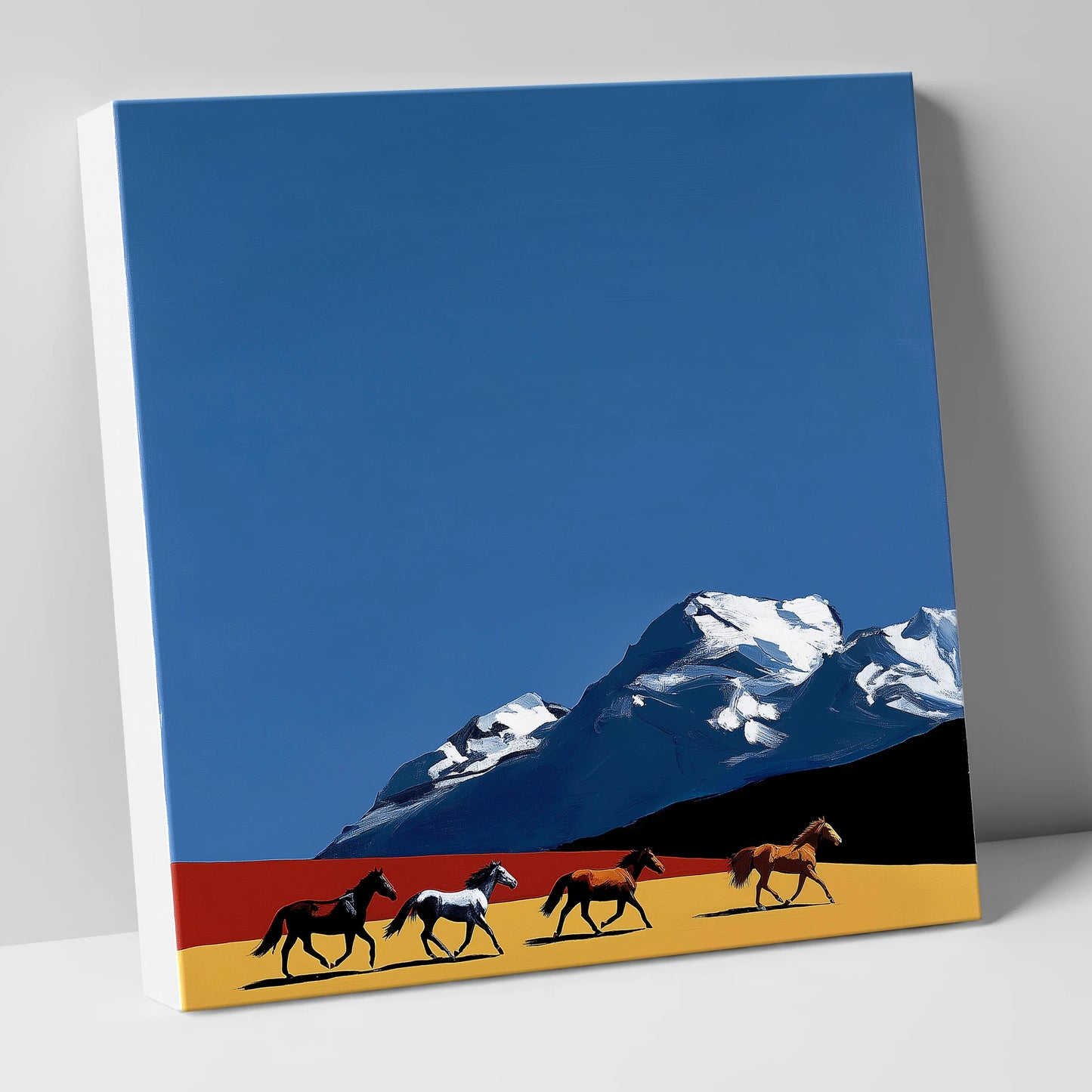 Gallop Beneath the Peaks horse landscape canvas wall art